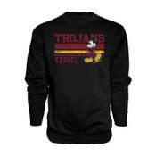 USC Trojans Men's Disney Black Blocking Off Mickey Fleece Sweatshirt